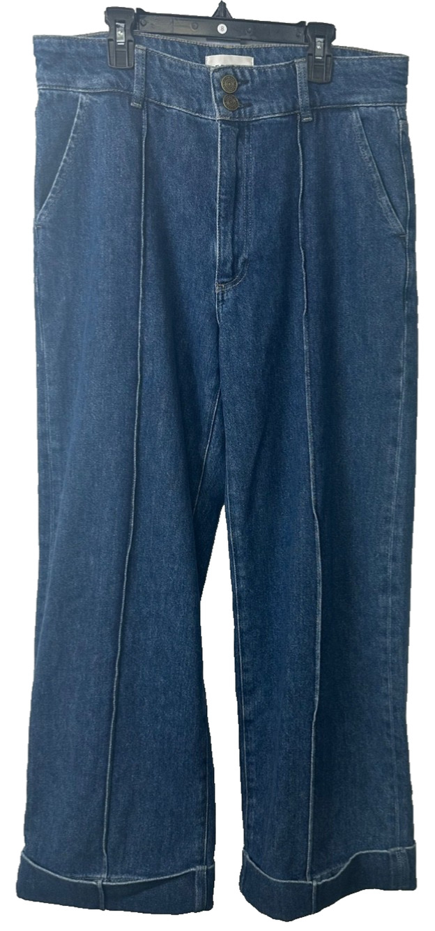 Frame 70s Cuffed Lago di Como Wide Leg Flare Jeans 28 Boho Hippie Western A14